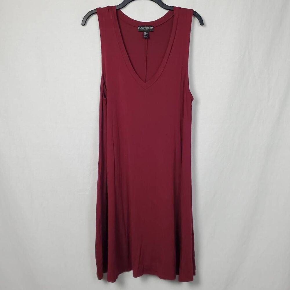 Forever 21 1x Plus Burgundy T-Shirt Dress